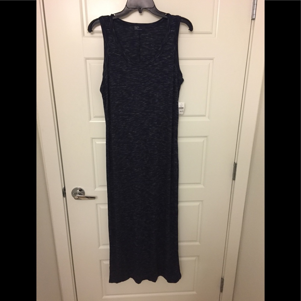 NWT - never worn navy/gray Gap maxi dress size M